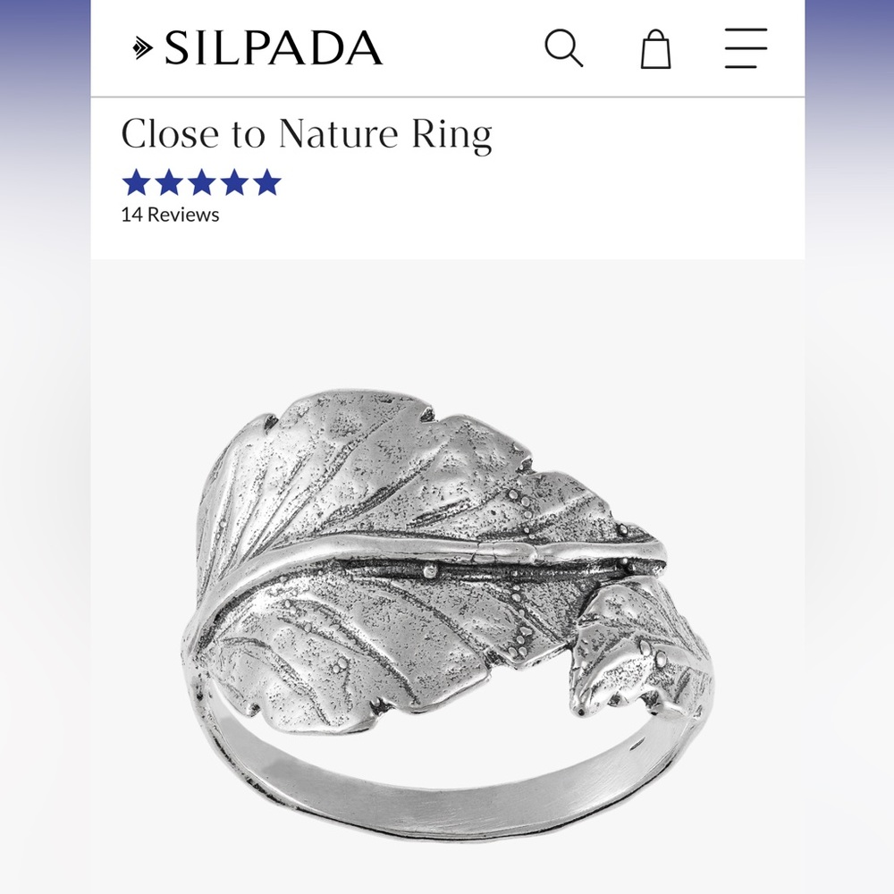 LAST ONE!  Silpada Close To Nature Ring